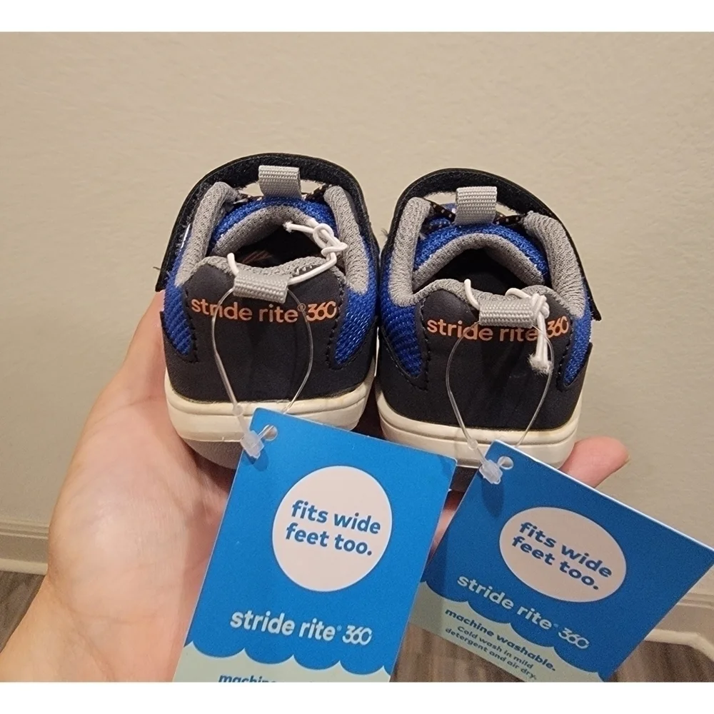 Stride Rite 360 Carson Toddler Blue Grey Sneakers size 3 months
